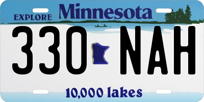MN license plate 330NAH