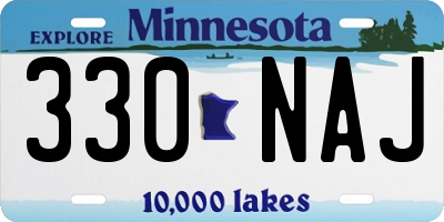 MN license plate 330NAJ