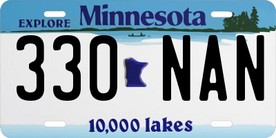 MN license plate 330NAN