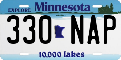MN license plate 330NAP