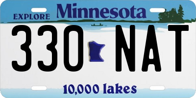 MN license plate 330NAT