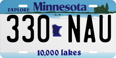 MN license plate 330NAU