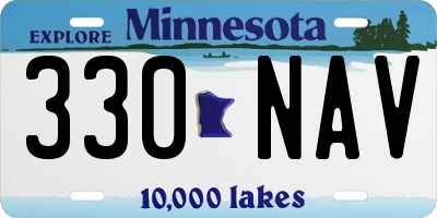 MN license plate 330NAV