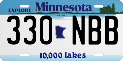 MN license plate 330NBB