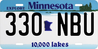 MN license plate 330NBU