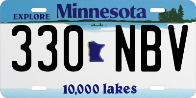 MN license plate 330NBV