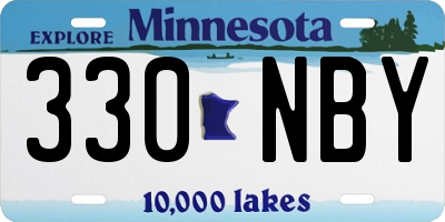 MN license plate 330NBY