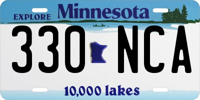 MN license plate 330NCA