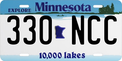 MN license plate 330NCC