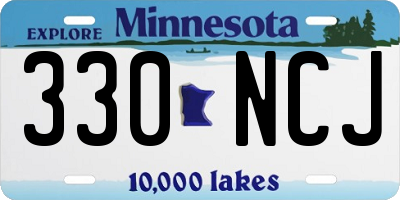 MN license plate 330NCJ