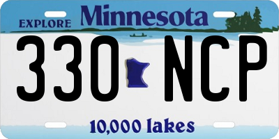 MN license plate 330NCP