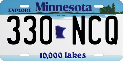 MN license plate 330NCQ