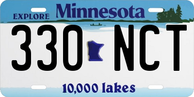 MN license plate 330NCT