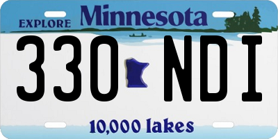 MN license plate 330NDI