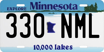 MN license plate 330NML