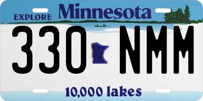 MN license plate 330NMM