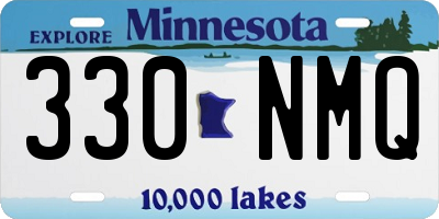 MN license plate 330NMQ