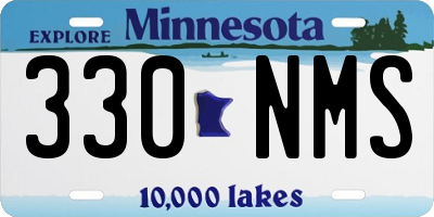 MN license plate 330NMS
