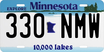 MN license plate 330NMW