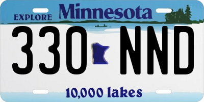 MN license plate 330NND
