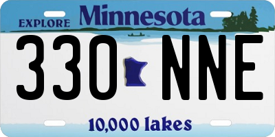MN license plate 330NNE