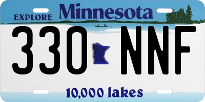 MN license plate 330NNF