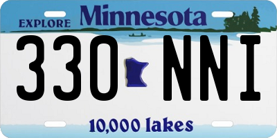 MN license plate 330NNI