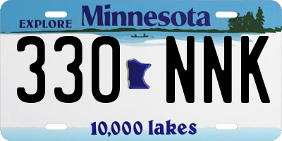 MN license plate 330NNK