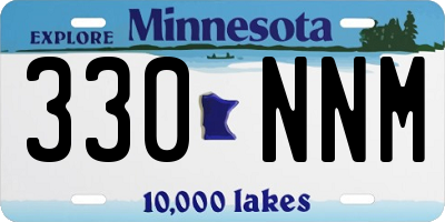 MN license plate 330NNM