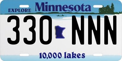 MN license plate 330NNN