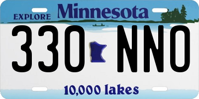MN license plate 330NNO