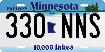 MN license plate 330NNS