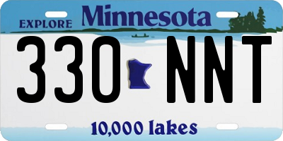 MN license plate 330NNT