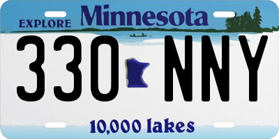 MN license plate 330NNY