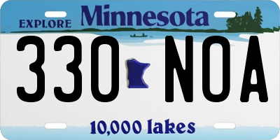 MN license plate 330NOA