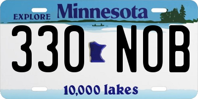 MN license plate 330NOB