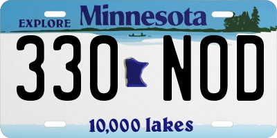 MN license plate 330NOD