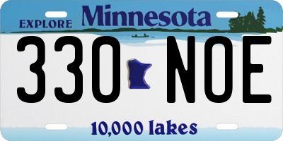 MN license plate 330NOE