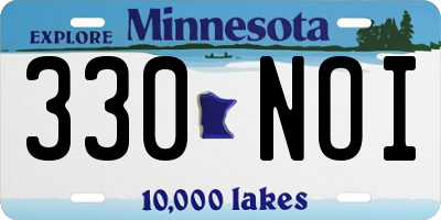 MN license plate 330NOI