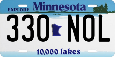 MN license plate 330NOL