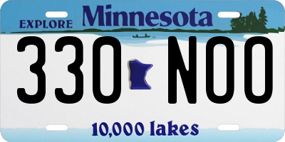 MN license plate 330NOO