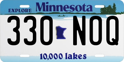 MN license plate 330NOQ