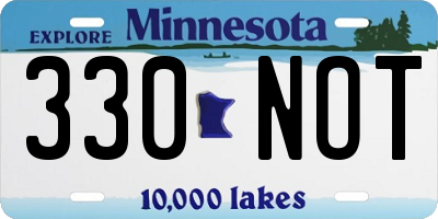 MN license plate 330NOT