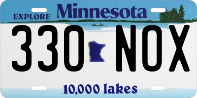MN license plate 330NOX