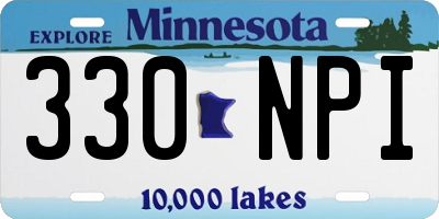 MN license plate 330NPI