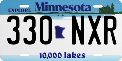 MN license plate 330NXR
