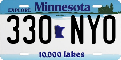 MN license plate 330NYO