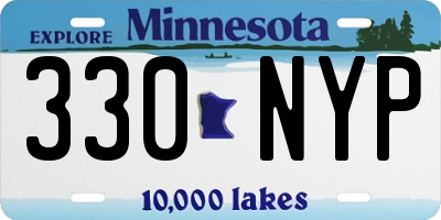 MN license plate 330NYP