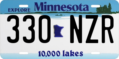 MN license plate 330NZR