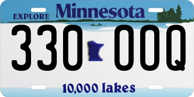 MN license plate 330OOQ